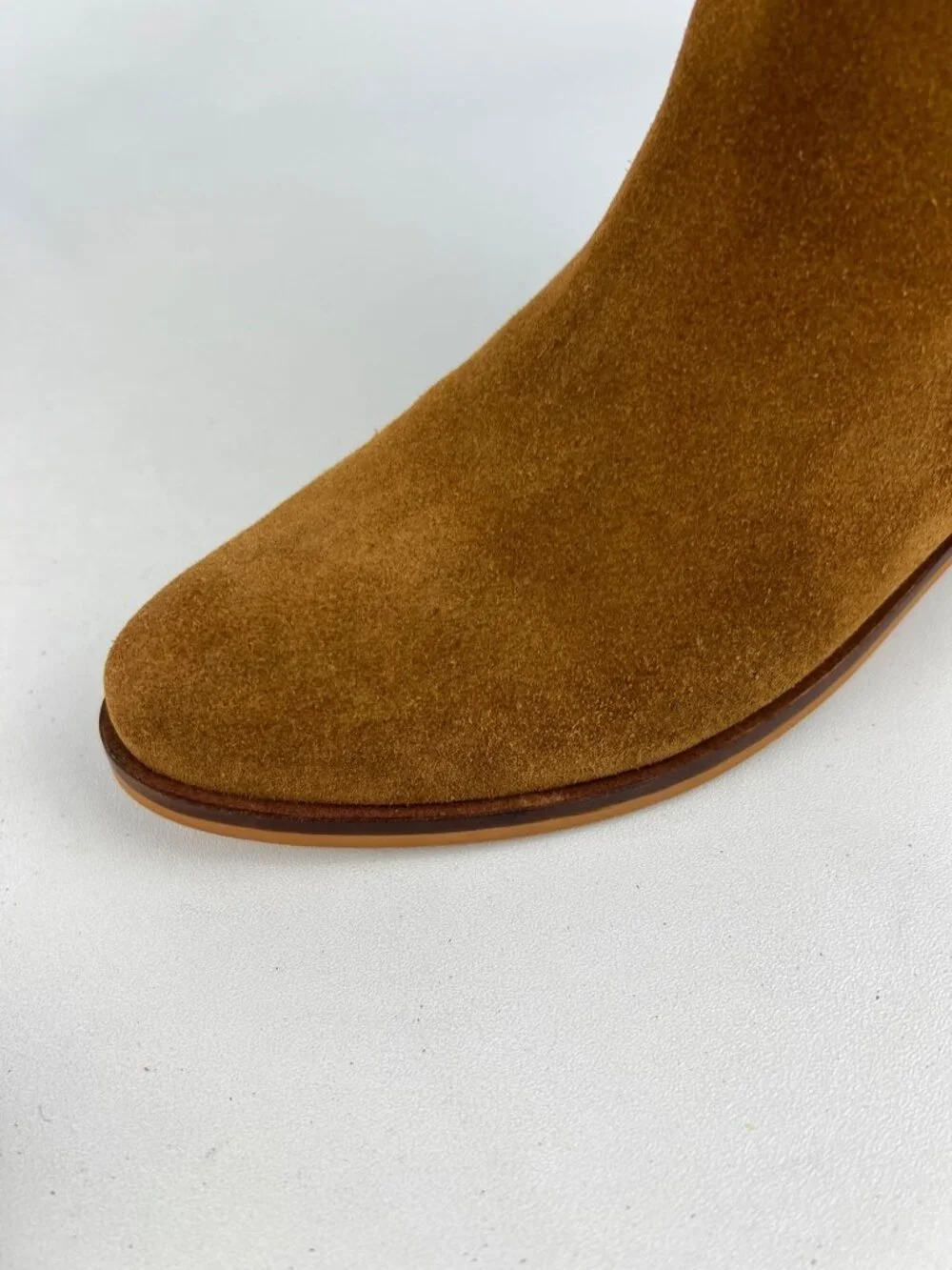Steve Madden Womens Legally Ankle Boots Brown Suede Block Heel Back Zip size 7